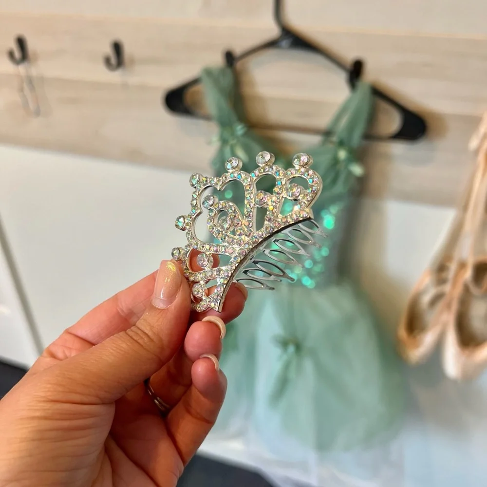 Weissman Ballerina Princess ballet tutu costume, green white recital, IC - Picture 3 of 7